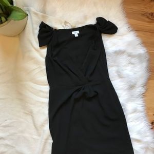 LOFT Little Black Dress, Ruched Cap Sleeves